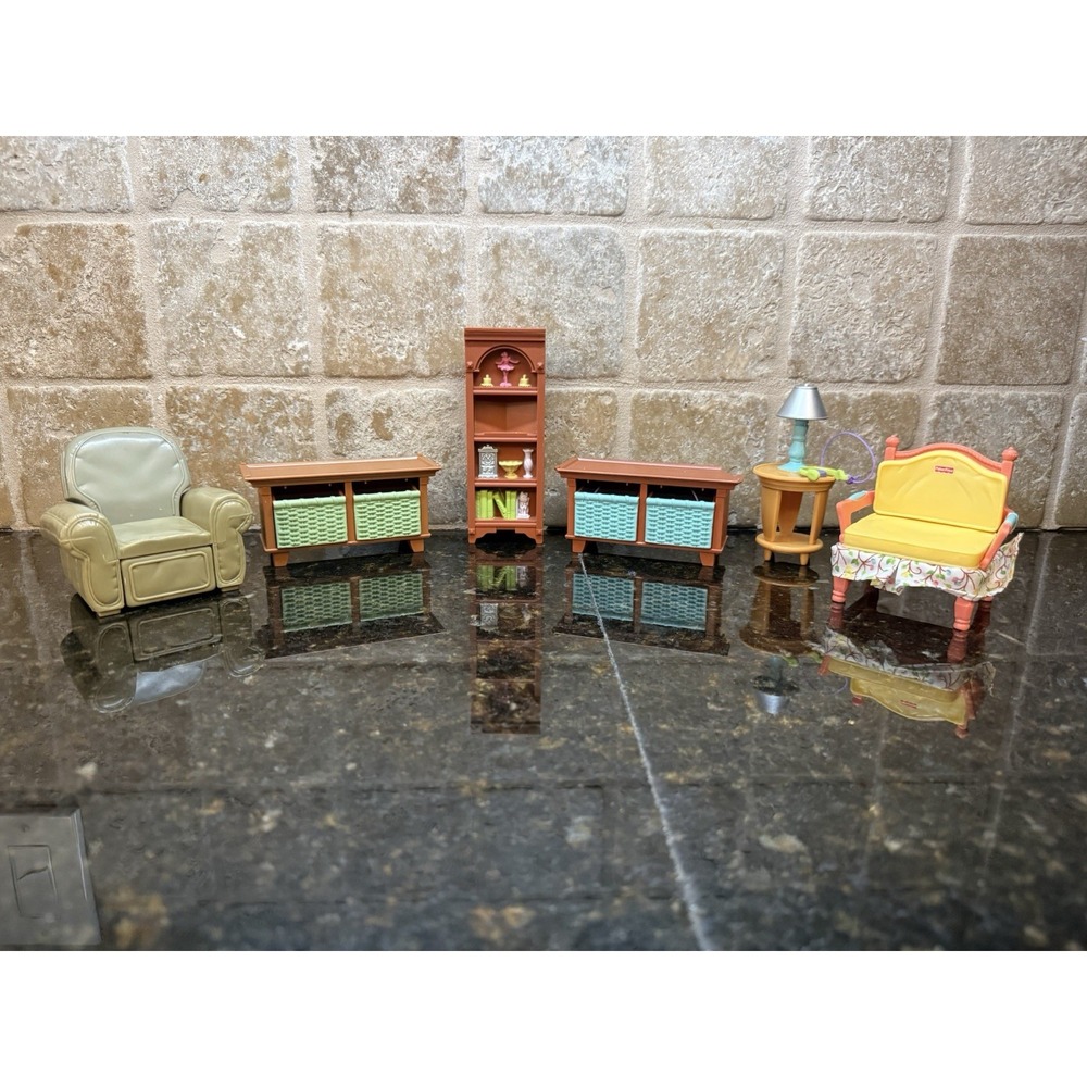 Fisher Price Loving Family Dollhouse Deluxe Decor Living Room Lot 2005